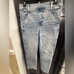 Express straight ankle high rise denim jeans
